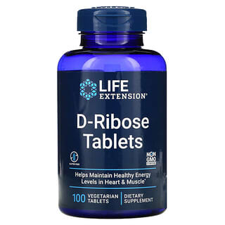 Life Extension, Comprimés de D-ribose, 100 comprimés végétariens 