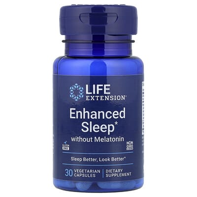 Life Extension, Enhanced Sleep without Melatonin, 30 Vegetarian Capsules