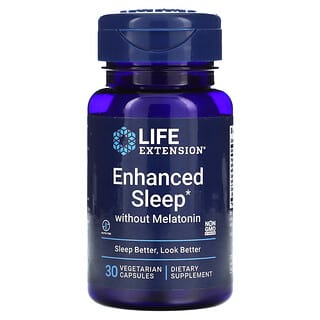 Life Extension, Verbesserter Schlaf ohne Melatonin, 30 vegetarische Kapseln