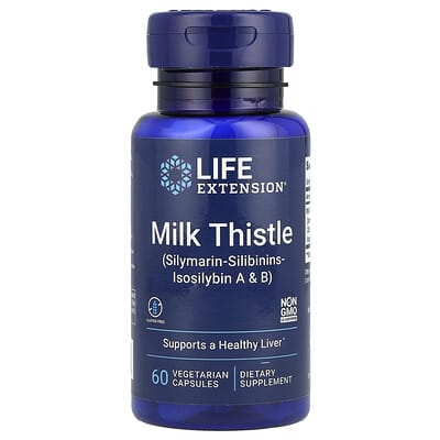 Life Extension, Milk Thistle, 60 Vegetarian Capsules (750 mg per capsule)