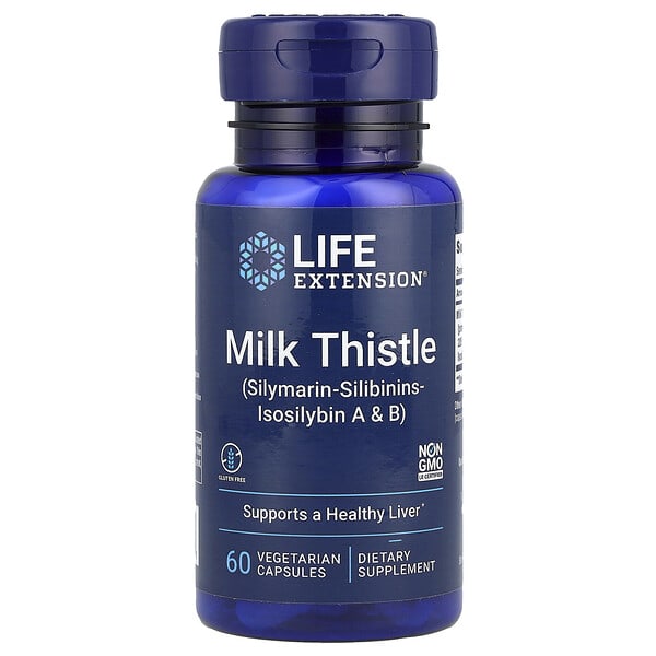 Milk Thistle, 60 Vegetarian Capsules (750 mg per Capsule)