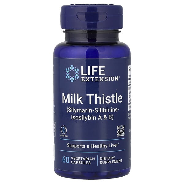 Life Extension, 밀크시슬, 베지 캡슐 60정(캡슐 1정당 750mg)