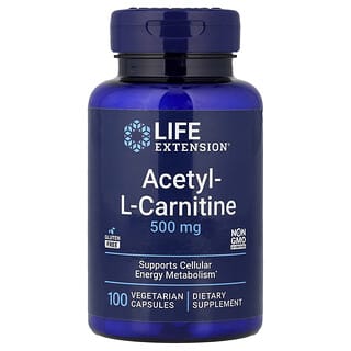 Life Extension, Acetyl-L-Carnitine, 500 mg, 100 Vegetarian Capsules