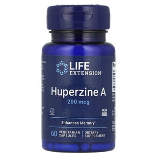 Life Extension, Huperzine A, 200mcg, 식물성 캡슐 60정