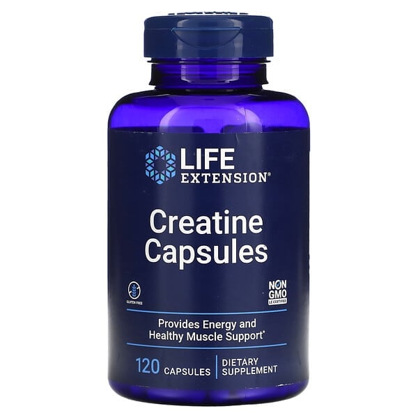 Life Extension, Creatine Capsules, 120 Capsules