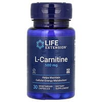 L-カルニチン、500mg、ベジカプセル30粒