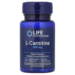 Life Extension, L-カルニチン、500mg、ベジカプセル30粒