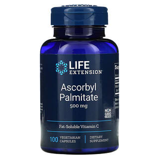 Life Extension, パルミチン酸アスコルビル、500mg、ベジカプセル100粒