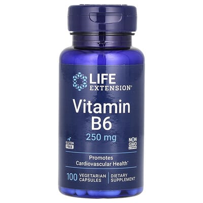 LifeExtension,VitaminB6,250mg,100VegetarianCapsules
