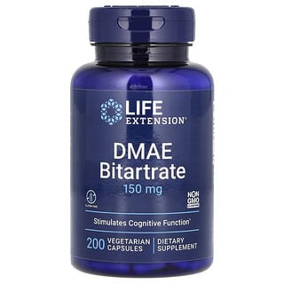 Life Extension, Bitartrato de DMAE, 150 mg, 200 cápsulas vegetales