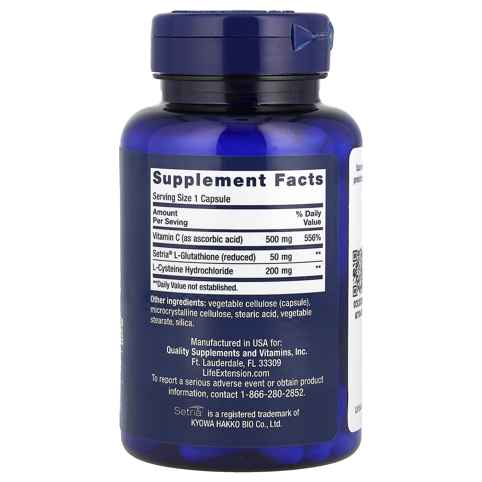 Life Extension, 谷胱甘肽，半胱氨酸和維他命 C，100 粒膠囊