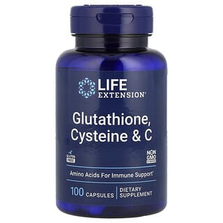 Life Extension, Glutation, cysteina i witamina C, 100 kapsułek