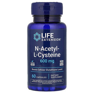 Life Extension, N-acetil-L-cisztein, 600 mg, 60 kapszula