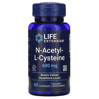 Life Extension, N-acétylcystéine, 600 mg, 60 capsules