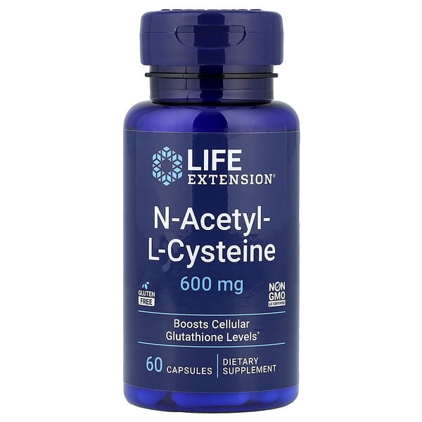 Life Extension, N-Acetyl-L-Cysteine, 600 mg, 60 Capsules
