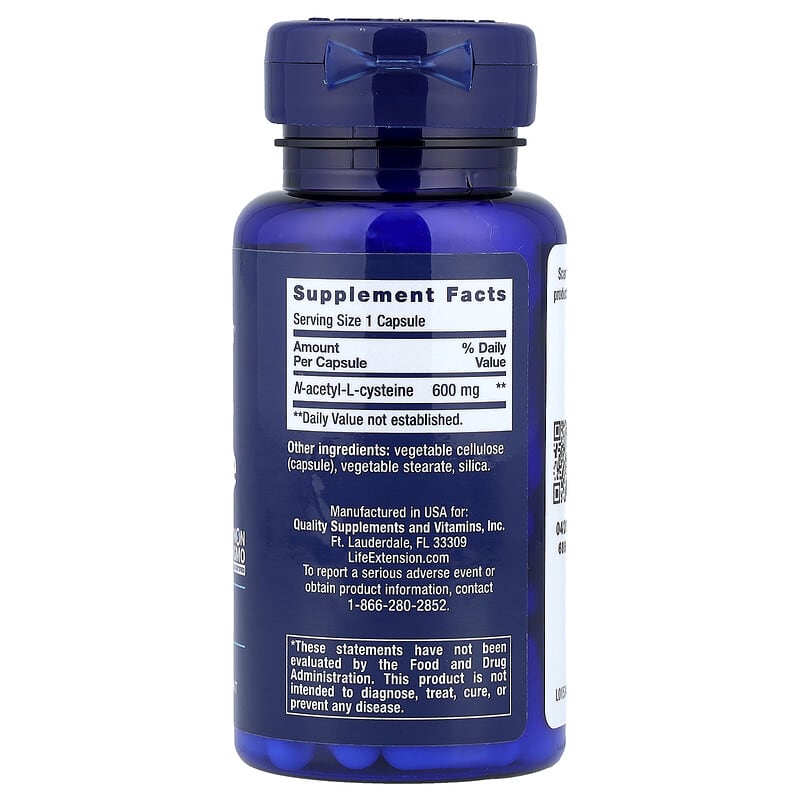 N-Acetyl-L-Cysteine, 600 mg, 60 Capsules
