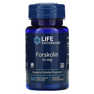 Life Extension, Forskolina, 10 mg, 60 cápsulas vegetales