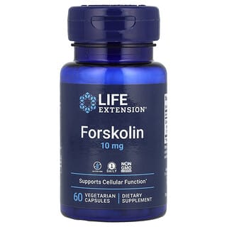 Life Extension, форсколін, 10 мг, 60 вегетаріанських капсул
