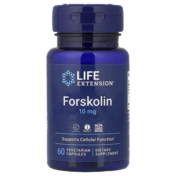 Life Extension, 포스콜린, 10mg, 베지 캡슐 60정