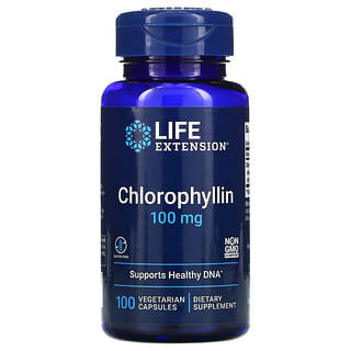Life Extension‏, "כלורופילין, 100 מ""ג, 100 כמוסות צמחוניות."