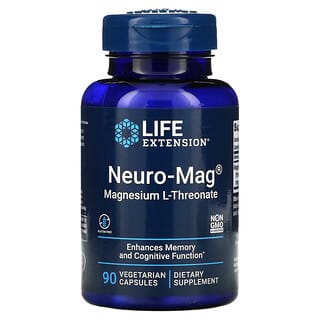 Life Extension‏, Neuro-Mag, מגנזיום L-תראונט, 90 כמוסות צמחיות