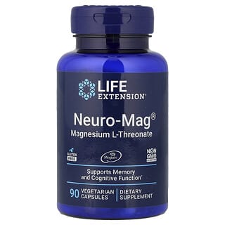 Life Extension, Neuro-Mag, L-треонат магния, 90 вегетарианских капсул (48 мг в 1 капсуле)