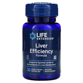 Life Extension, Liver Efficiency Formula, для здоровой работы печени, 30 вегетарианских капсул