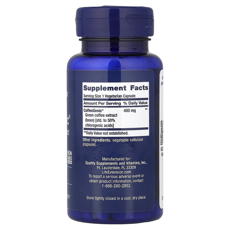 CoffeeGenic, Extracto de café verde, 400 mg, 90 cápsulas vegetales