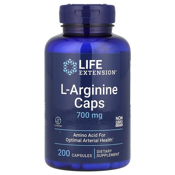 L-Arginine Caps, 700 mg, 200 Capsules