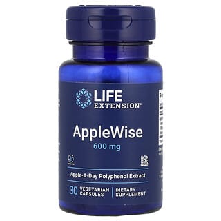 Life Extension, 蘋果智慧，600 毫克，30 粒素膠囊