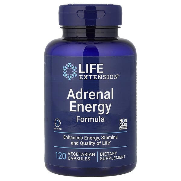 Life Extension, Adrenal Energy Formula, 120 Vegetarian Capsules