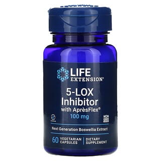 Life Extension, 5-LOX блокатор з ApresFlex, 100 мг, 60 вегетаріанських капсул