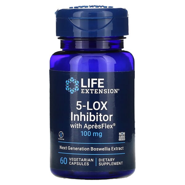 Life Extension, 5-LOX Inhibitor with ApresFlex, 100 mg, 60 Vegetarian Capsules