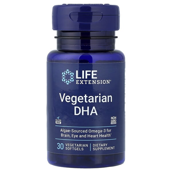 Life Extension, Vegetarian DHA, 30 Vegetarian Softgels (200 mg per Softgel)