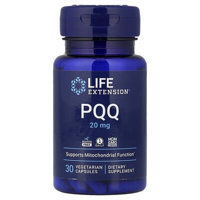 LifeExtension,PQQвкапсулах,пирролохинолинхинон,20мг,30вегетарианскихкапсул