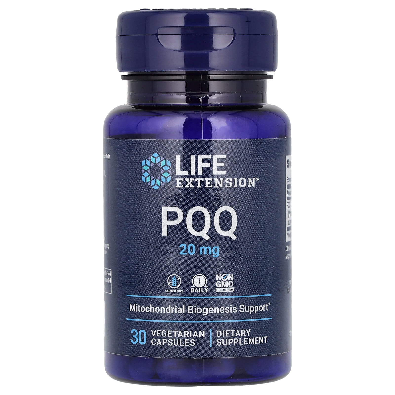PQQ（ピロロキノリンキノン）、20mg、ベジカプセル30粒