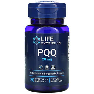 Life Extension, PQQ в капсулах, пирролохинолинхинон, 20 мг, 30 вегетарианских капсул