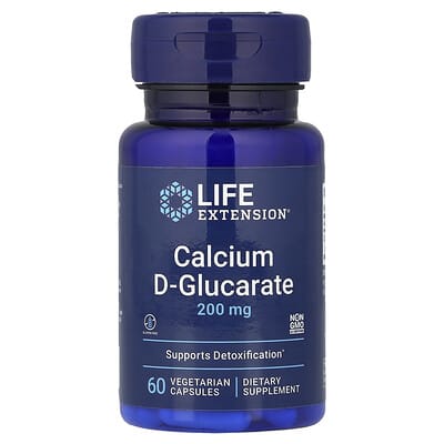 Life Extension, Calcium D-Glucarate, 200 mg, 60 Vegetarian Capsules Life Extension, Calcium D-Glucarate, 200 mg, 60 Vegetarian Capsules