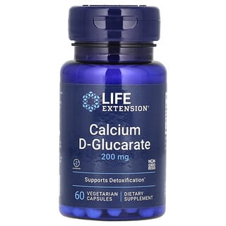 Life Extension, Kalsium D-Glukarat, 200 mg, 60 Kapsul Nabati