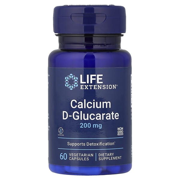 Life Extension, 칼슘 d-글루카레이트, 200mg, 베지 캡슐 60정