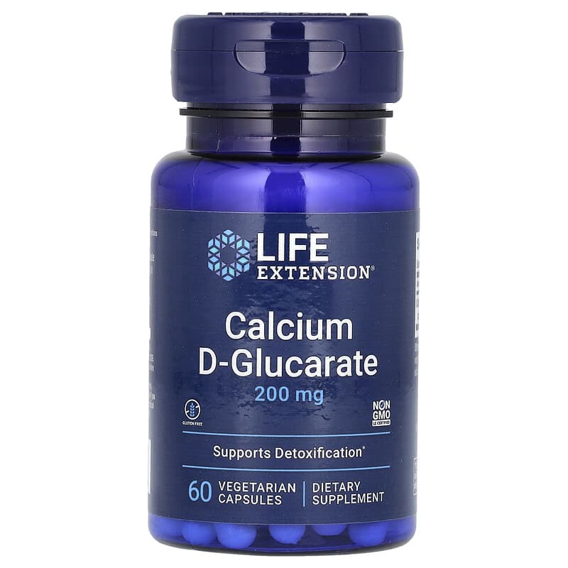 Calcium D-Glucarate, 200 mg, 60 Vegetarian Capsules