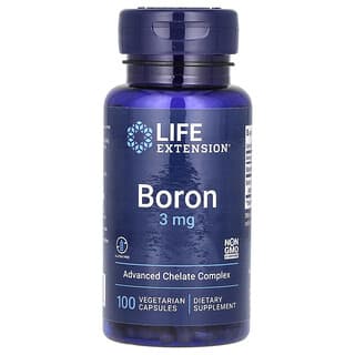 Life Extension, Bor, 3 mg, 100 Vejetaryen Kapsül