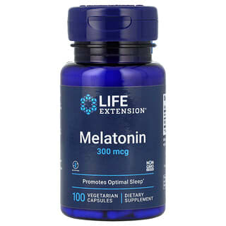 Life Extension, Melatonina, 300 mcg, 100 cápsulas vegetarianas