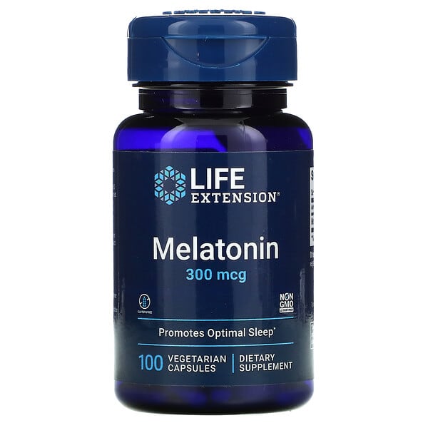 Life Extension, Melatonin, 300 mcg, 100 Vegetarian Capsules