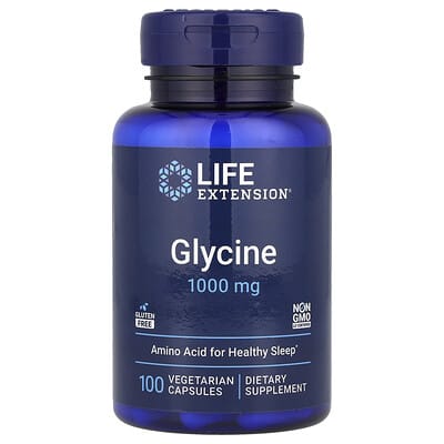Life Extension, Glycine, 1000 mcg, 100 vegetarian capsules