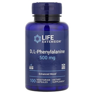 Life Extension, D, L-Phenylalanine, 500 mg, 100 Vegetarian Capsules