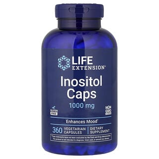Life Extension, Inositol kapslar, 1 000 mg, 360 vegetariska kapslar