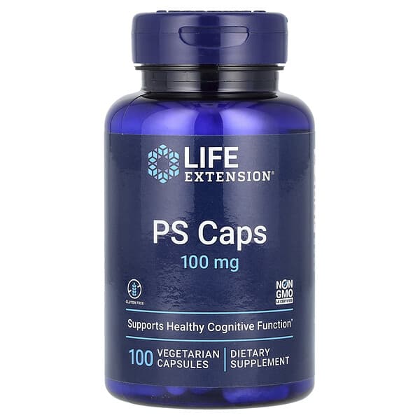 Life Extension PS Caps, 100 mg, 100 Vegetarian Capsules