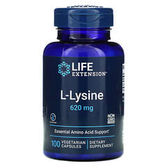 Life Extension, L-賴氨酸，620 毫克，100 粒素食膠囊