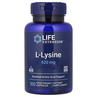 Life Extension, L-Lysine, 620 mg, 100 Vegetarian Capsules